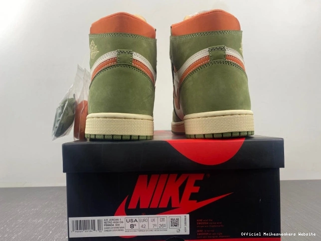 Official Maikesneakers Celadon 1 FB9934-300 Air Craft Jordan High OG 0814